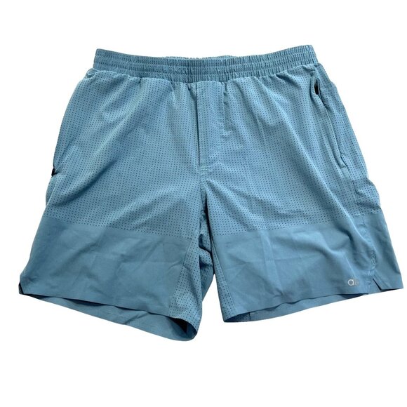 ALO Yoga 7" Traction Shorts in Toluca Blue - Picture 1 of 3